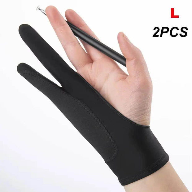 Anti-Touch Two-Finger Hand Painting Gloves Oil Painting Art Supplies Tablet Digital Board Screen Touch Drawing Anti-Fouling - Creatique