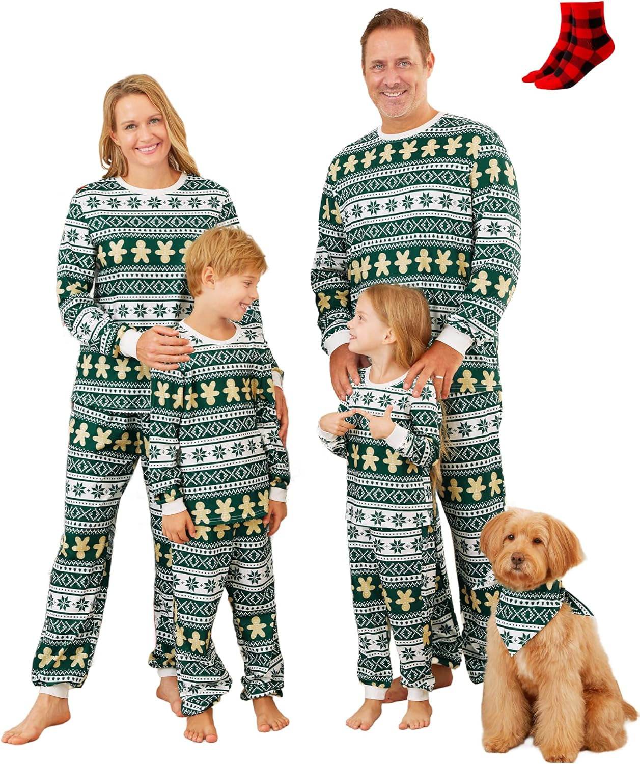 Christmas Family Matching Pajama Sets Includes Christmas Socks - Perfect for Family Photos & Holiday Celebrations - Creatique
