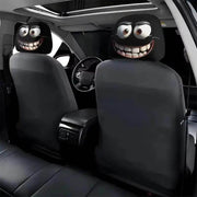 2Pcs Face Printed Car Pillowcase Soft Comfortable Decorative Cushion Cover Auto Seat Headrest Washable Polyester Fabric - Creatique
