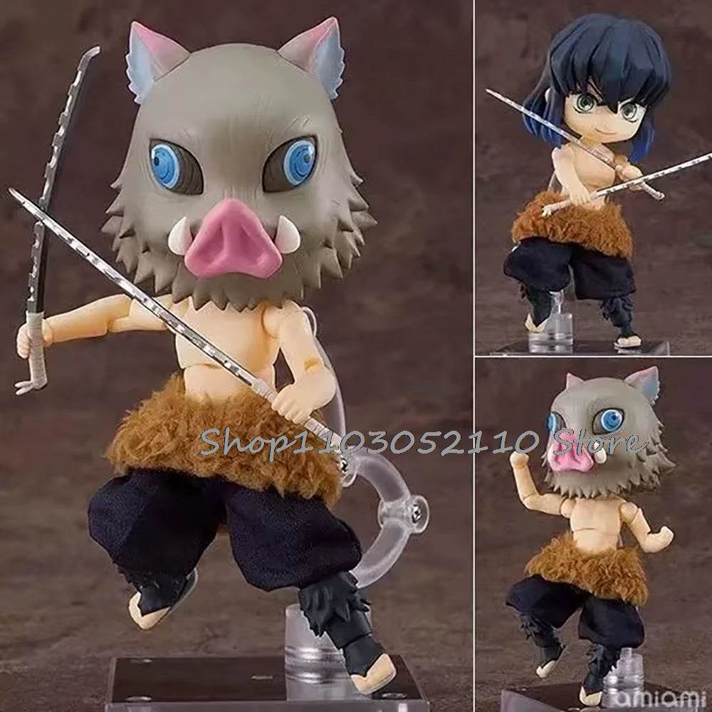 Collectible Anime Demon Slayer PVC Figures – Inosuke, Tanjirou, Nezuko, Zenitsu & Giyuu - Creatique