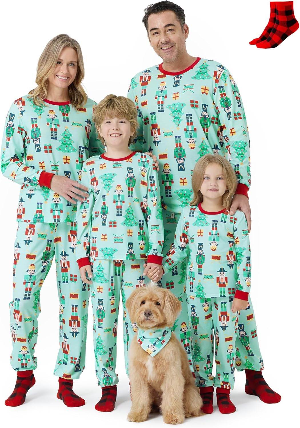 Christmas Family Matching Pajama Sets Includes Christmas Socks - Perfect for Family Photos & Holiday Celebrations - Creatique