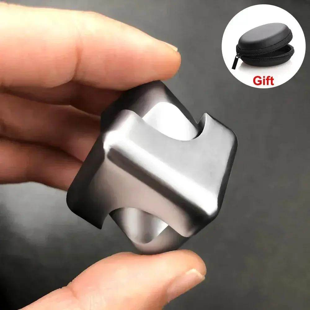 Portable Alloy Cube Spinner – Stress Relief Gyroscope - Creatique
