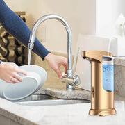 370Ml Touch-Free Battery Operated Electric Automatic Liquid Soap Dispenser - Adjustable Soap Dispensing Volume - Premium Soap Dispenser for Kitchen Bathroom Toilet Rose Gold - Creatique