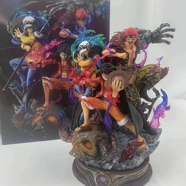20cm One Piece Supernova Captains Figures - Luffy, Kid & Law Battle of Onigashima Collectible Models & Gift Toys - Creatique