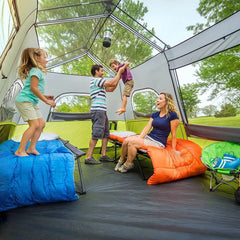 Family Camping Tent – 9 Person, Green - Creatique
