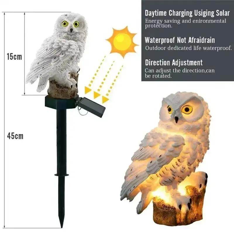 Solar Lamp Owl Animal Solar Garden Lights Solar Powered Solar Led Light Outdoor Garden Decoration Lamp Waterproof Solar Lights - Creatique