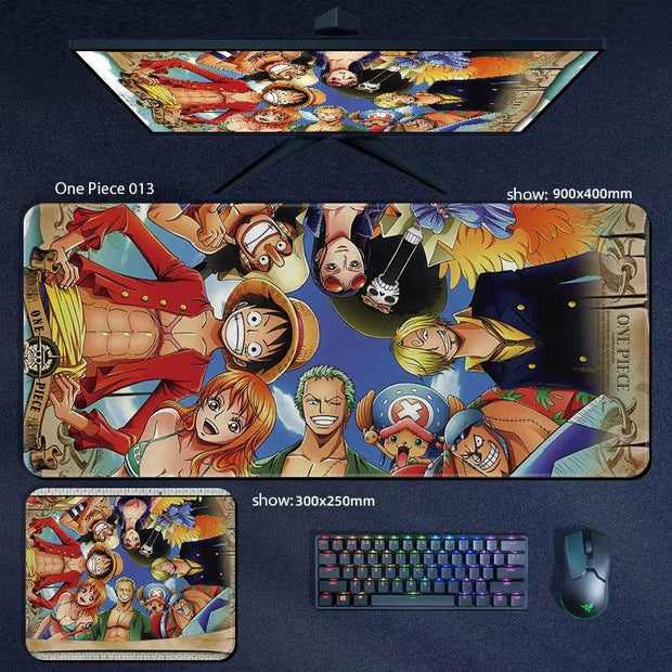 Large One Piece Anime Mousepad - Perfect Gaming Accessory Featuring Luffy, Zoro, Ace & Chopper - Ideal Gift for Gamers! - Creatique