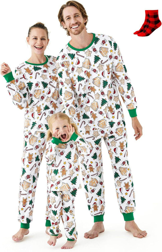 Christmas Family Matching Pajama Sets Includes Christmas Socks - Perfect for Family Photos & Holiday Celebrations - Creatique