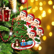 Personalized Christmas Ornaments 2025 Family of 2/3/4/5/6 Custom Christmas Ornament with Names Customized Family Ornaments for Christmas Tree Decoration Customized Gifts, Family of 5 - Creatique