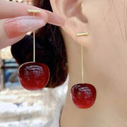 Small Fresh Sweet Lovely Cherry Cherries Cherries Earrings Pendant Fruit Earrings Red Cherry Earrings Charm Jewelry - Creatique