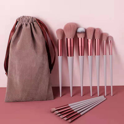 13-piece professional makeup brush set with soft synthetic bristles for face and eyes