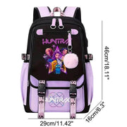 Kawaii Kpop Demon Hunters USB Charging Backpack - Large Capacity Anime School Bag for Teenagers - Creatique