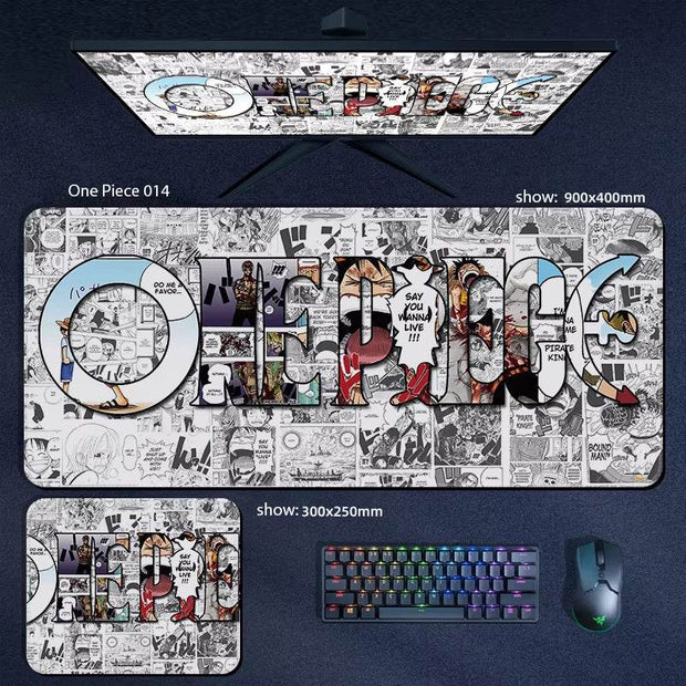 Large One Piece Anime Mousepad - Perfect Gaming Accessory Featuring Luffy, Zoro, Ace & Chopper - Ideal Gift for Gamers! - Creatique
