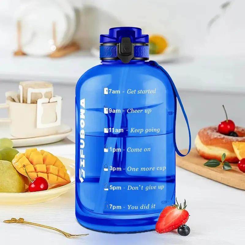 Motivational 3L Water Bottle with Straw & Handle - Leak Proof, BPA Free, Perfect for Active Men & Women - Creatique