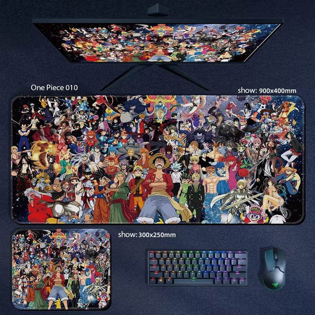 Large One Piece Anime Mousepad - Perfect Gaming Accessory Featuring Luffy, Zoro, Ace & Chopper - Ideal Gift for Gamers! - Creatique