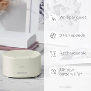 Portable Small Air Purifier, Rechargeable Corded/Cordless, HEPA Air Filter, Allergy Relief, Dust, Pollen, Odor Control, Bedroom, Dorm Room, Small Room - Creatique