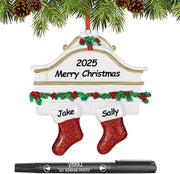 Personalized Christmas Ornaments 2025 Family of 2/3/4/5/6 Custom Christmas Ornament with Names Customized Family Ornaments for Christmas Tree Decoration Customized Gifts, Family of 5 - Creatique