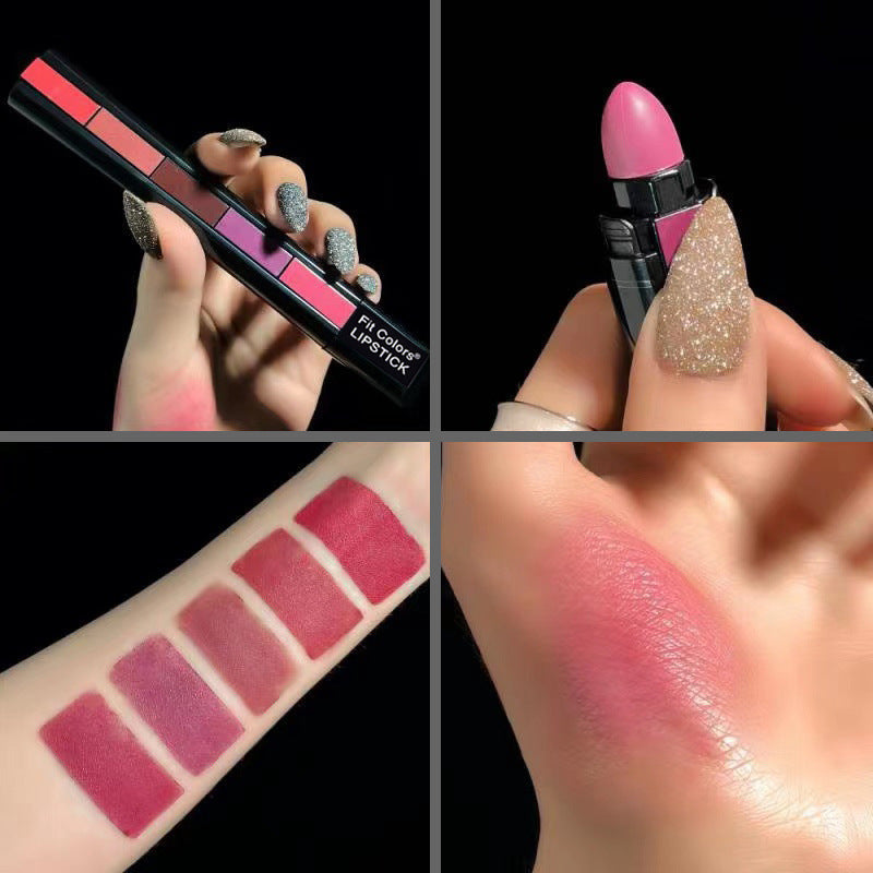 Velvet finish lipstick set with smooth creamy formula for all-day wear