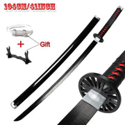 104Cm Cosplay Anime Demon Slayer Katana Sword Kimetsu No Yaiba Wooden Weapon Sword Toy Katanas Comes with a Stand and Belt. - Creatique
