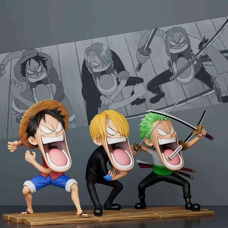 One Piece Action Figures – 15cm Luffy, Sanji & Zoro Collectible PVC Models - Creatique