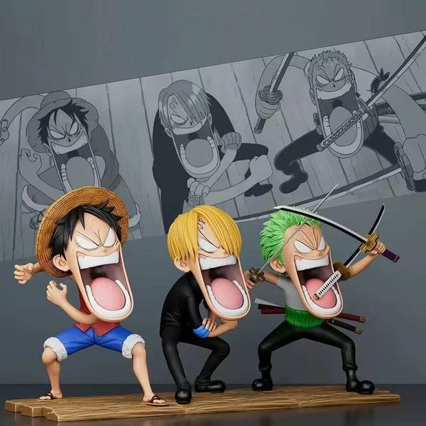 15cm One Piece Action Figures - Luffy, Sanji & Zoro PVC Model Toys - Perfect for Anime Fans! - Creatique