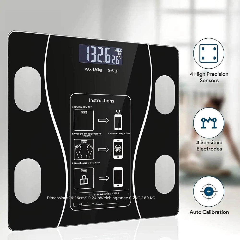 Ultra-Modern Digital Body Scale with Bright LED Display – Supports Weight Management Up to 400 Pounds for Your Fitness Journey! - Creatique