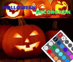 Halloween Pumpkin Lights with Timer & Remote – Battery Operated RGB Flickering Flameless Candles for Spooky Decor - Creatique