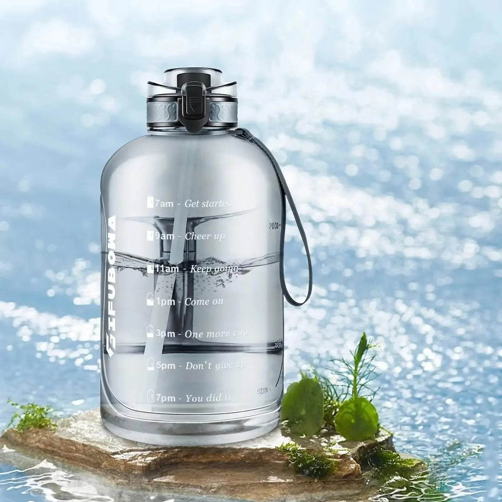 Motivational 3L Water Bottle with Straw & Handle - Leak Proof, BPA Free, Perfect for Active Men & Women - Creatique