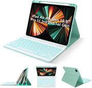 Ipad Keyboard Case for Ipad Air 5Th/4Th Gen 2022/2020 10.9 Inch - Pro 11 4Th 3Rd 2Nd 1St Gen 2022/2021/2020/2018, Detachable BT Backlit Magnetic Keyboard, Built-In Pencil Holder, Smart Cover (Green） - Creatique