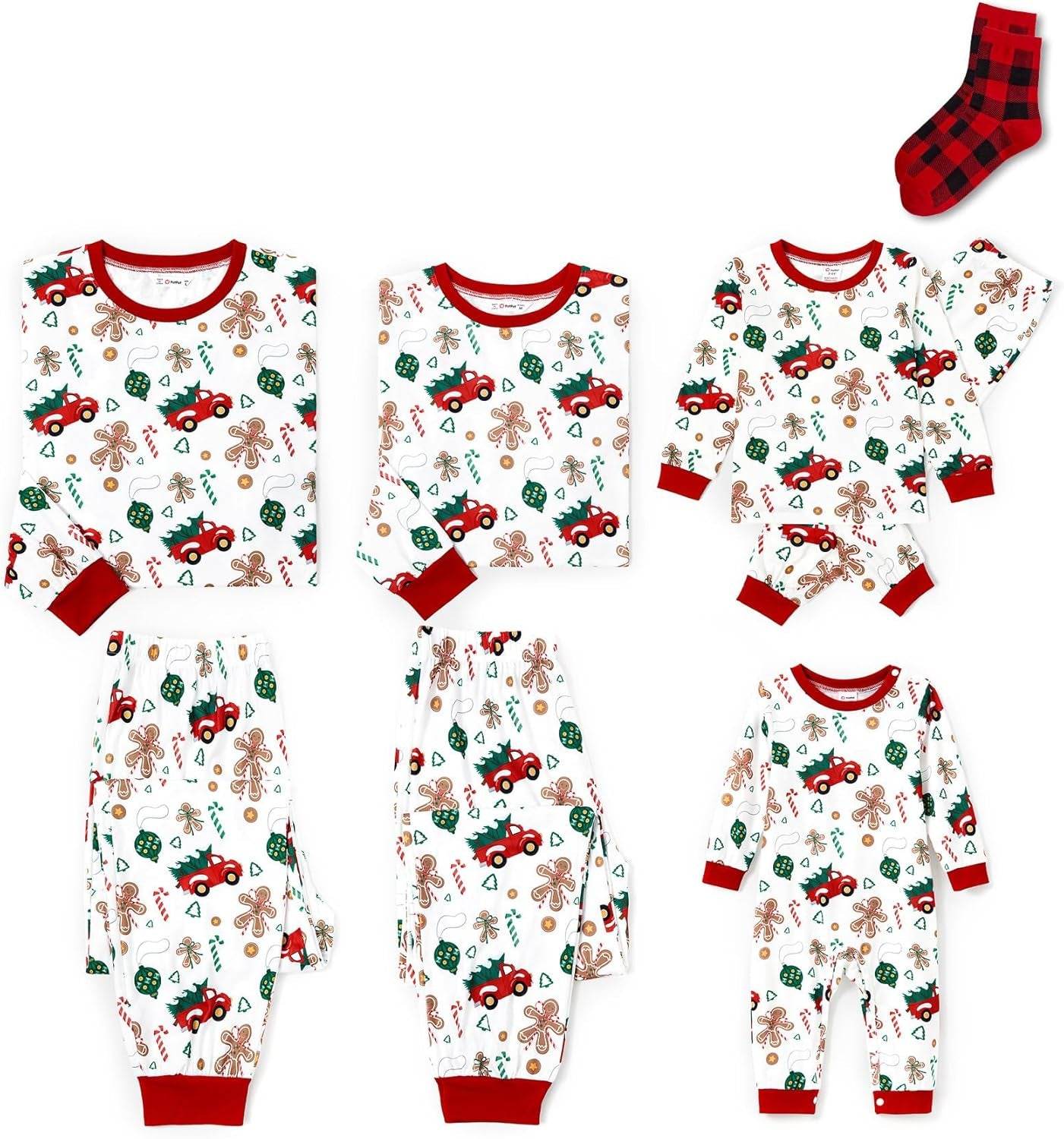 Christmas Family Matching Pajama Sets Includes Christmas Socks - Perfect for Family Photos & Holiday Celebrations - Creatique