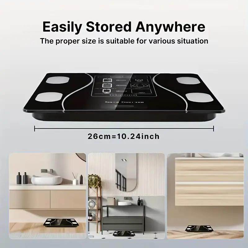 Ultra-Modern Digital Body Scale with Bright LED Display – Supports Weight Management Up to 400 Pounds for Your Fitness Journey! - Creatique