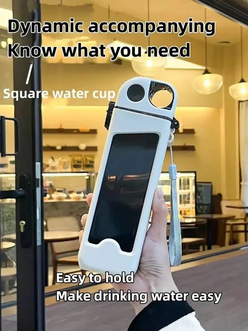 350ml Square Sports Water Bottle - Portable Fitness Cup for Outdoor Adventures - Creatique