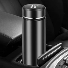 Smart 500ml Vacuum Insulated Stainless Steel Water Bottle with LED Temperature Display – Spill Proof & Portable for Home, Travel, and Sports - Creatique
