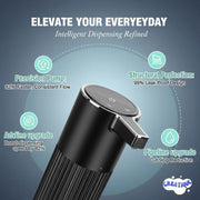 Automatic Soap Dispenser Foaming Touchless: 14Oz Plastic - 4 Level Adjustable Wall Mount Foam Black Rechargeable Electric Auto Smart Soap Dispenser - Bathroom Kitchen Hand Dish Lotion - Creatique