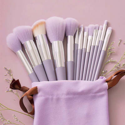 Professional makeup brush collection with vegan cruelty-free bristles