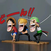 15cm One Piece Action Figures - Luffy, Sanji & Zoro PVC Model Toys - Perfect for Anime Fans! - Creatique