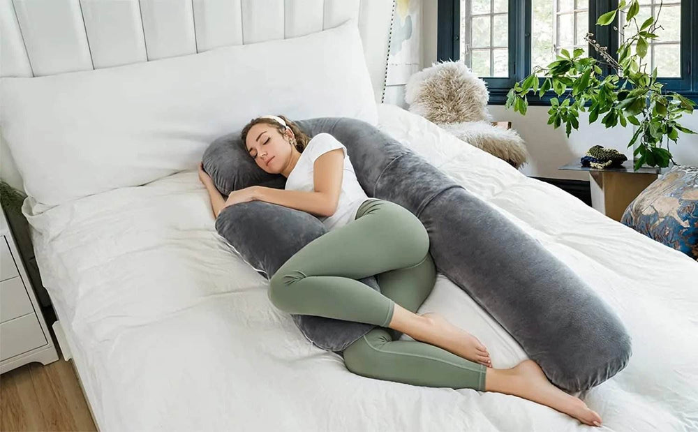 Full Body Pregnancy Pillow – Soft Velvet Cover - Creatique