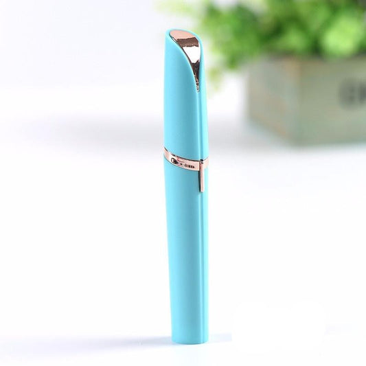 Mini electric eyebrow trimmer with precision blade for painless hair removal