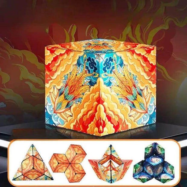 Magic Infinite Cosmic Cube Shasibo Cubes Magnetic Changeable Cubes Magnetic Cubes Magnet Fidget Antistres Flip Cubic Puzzle Toys - Creatique