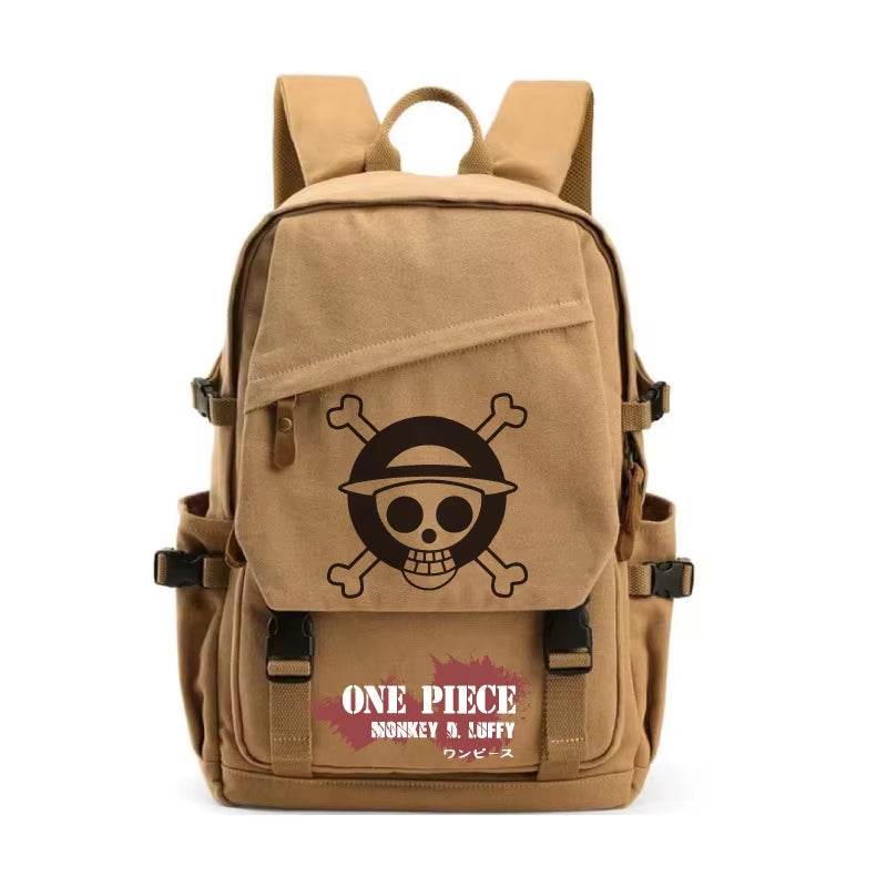 One Piece & Naruto Anime Canvas Backpack - Perfect School Bag for Students & Great Gift Idea! - Creatique