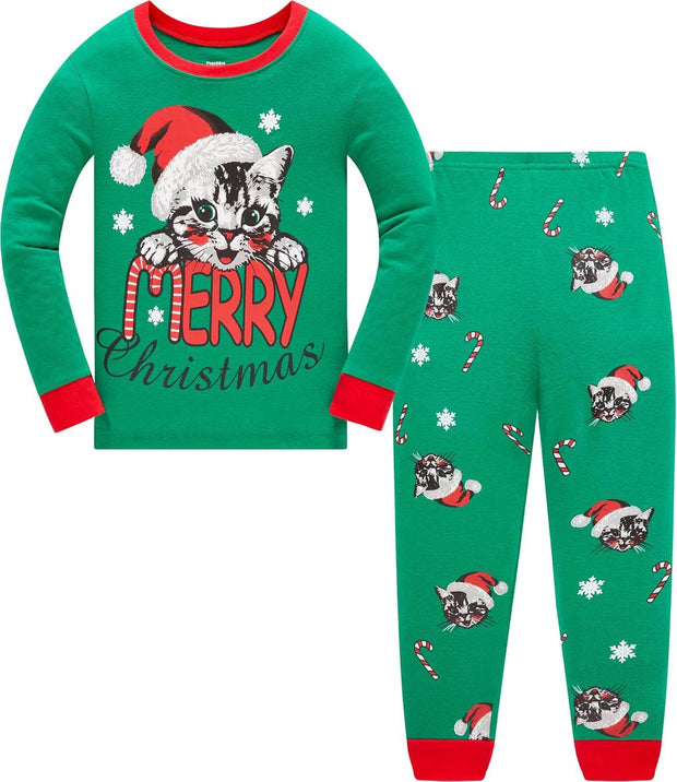 Little Boys Girls Christmas Pajamas Sets for Toddler 100% Cotton Dinosaur Starry Sleepwear Long Sleeve 2 Pcs Kids Clothes Pjs - Creatique
