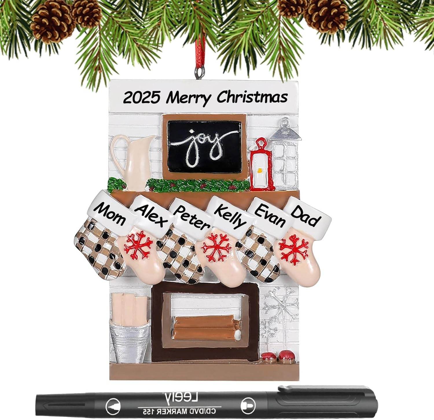 Personalized Christmas Ornaments 2025 – Custom Family Ornaments with Names for Holiday Decor - Creatique