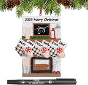 Personalized Christmas Ornaments 2025 Family of 2/3/4/5/6 Custom Christmas Ornament with Names Customized Family Ornaments for Christmas Tree Decoration Customized Gifts, Family of 5 - Creatique