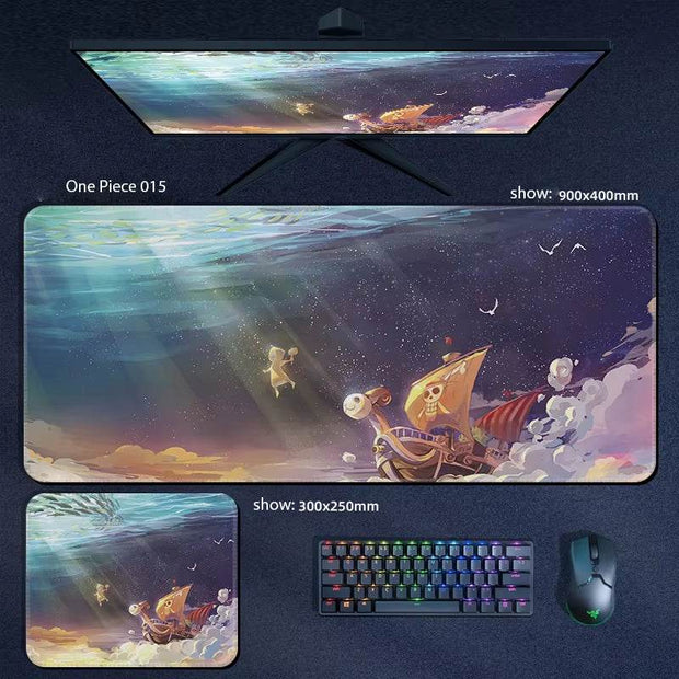 Large One Piece Anime Mousepad - Perfect Gaming Accessory Featuring Luffy, Zoro, Ace & Chopper - Ideal Gift for Gamers! - Creatique