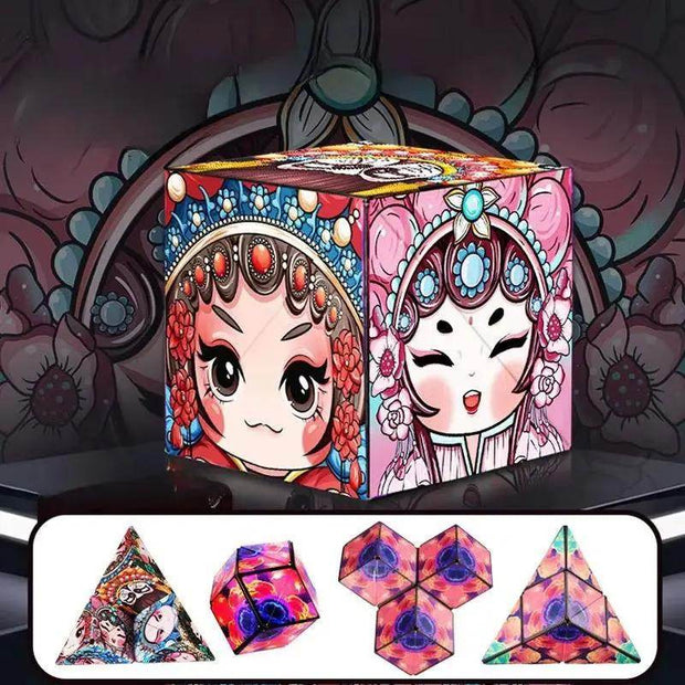 Magic Infinite Cosmic Cube Shasibo Cubes Magnetic Changeable Cubes Magnetic Cubes Magnet Fidget Antistres Flip Cubic Puzzle Toys - Creatique