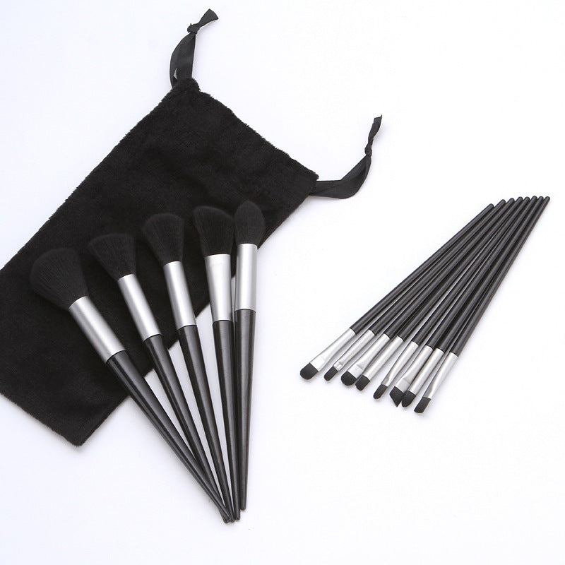 Professional beauty brush set showing high-quality synthetic fiber bristles