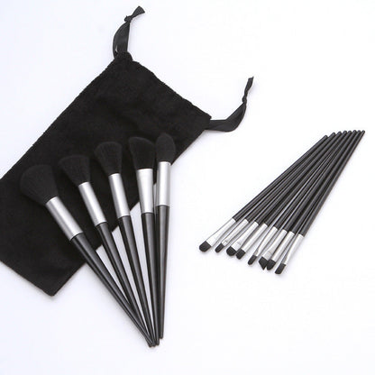 Professional beauty brush set showing high-quality synthetic fiber bristles