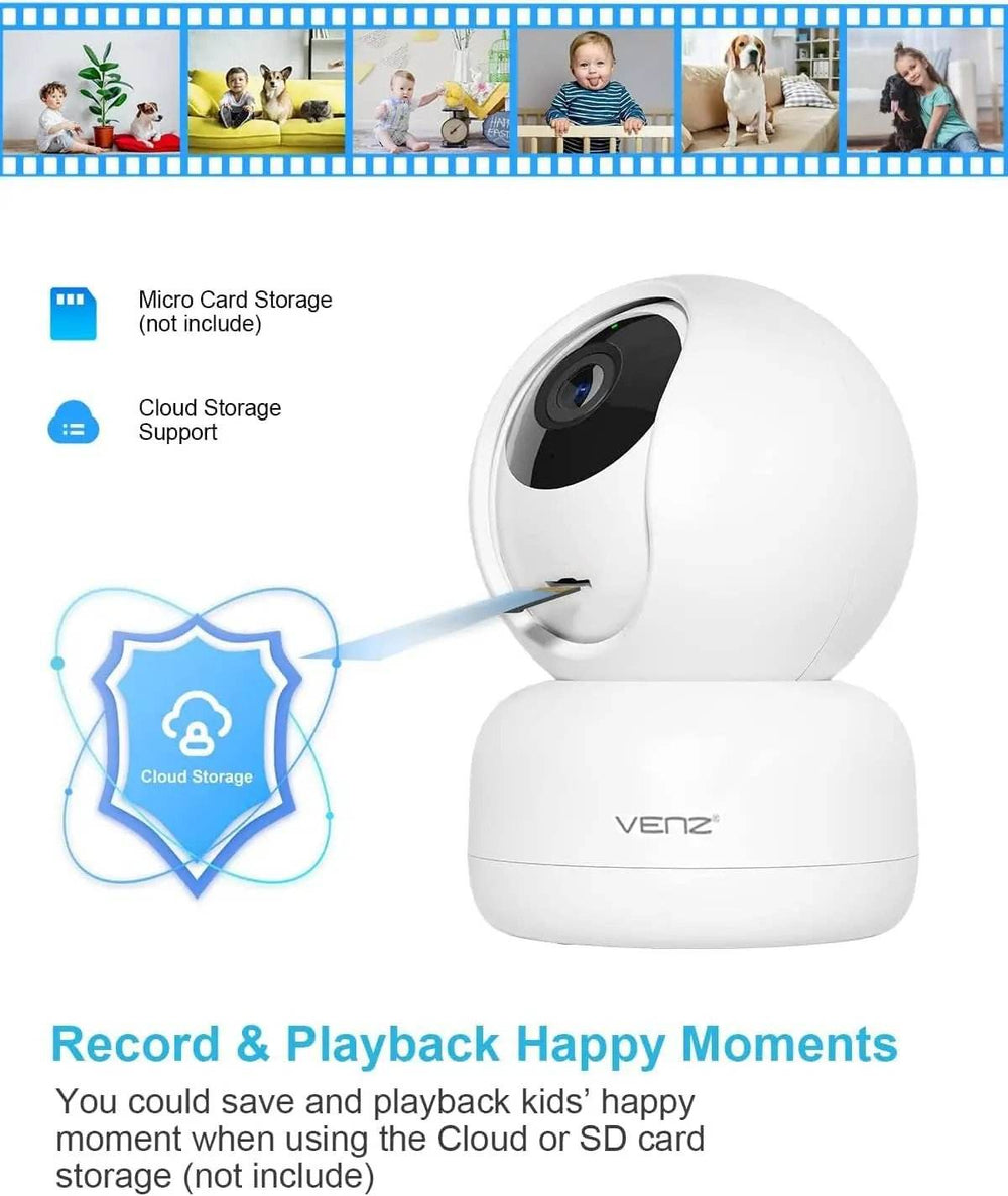 Smart Baby & Pet Monitor – 360° Indoor Cam - Creatique