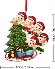 Personalized Christmas Ornaments 2025 Family of 2/3/4/5/6 Custom Christmas Ornament with Names Customized Family Ornaments for Christmas Tree Decoration Customized Gifts, Family of 5 - Creatique