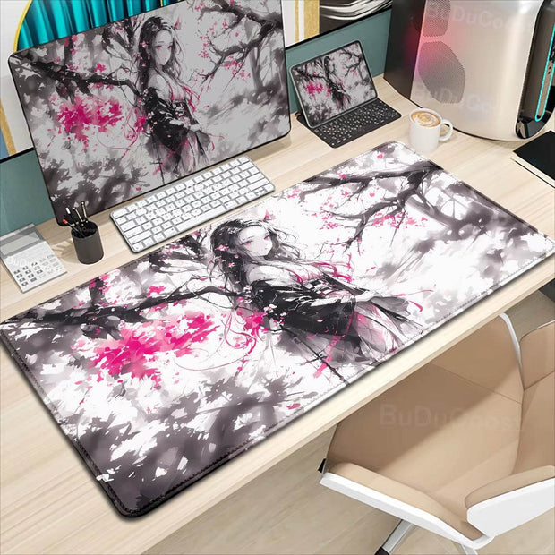 XXL Demon Slayer Kochou Shinobu Mousepad - Premium Lock Edge Gaming Mouse Pad for Ultimate Comfort & Control - Creatique